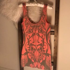 Free People Tank Mini Dress with Open Back Size M